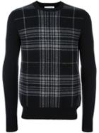 Comme Des Garçons Shirt Checked Panel Jumper, Men's, Size: Large, Black, Polyamide/wool