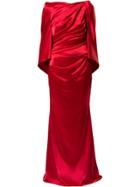 Talbot Runhof Bossa Draped Gown - Red