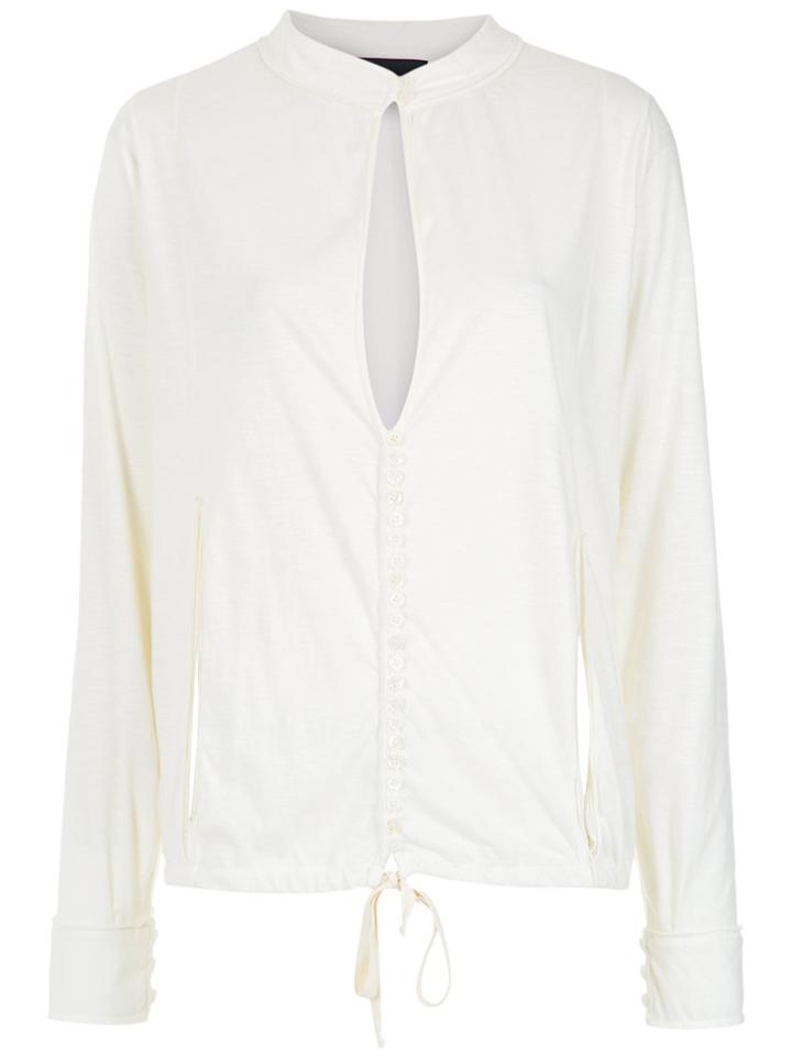 Andrea Bogosian Cut Out Details Shirt - White