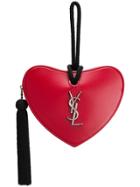 Saint Laurent Heart Shaped Tassel Clutch - Red