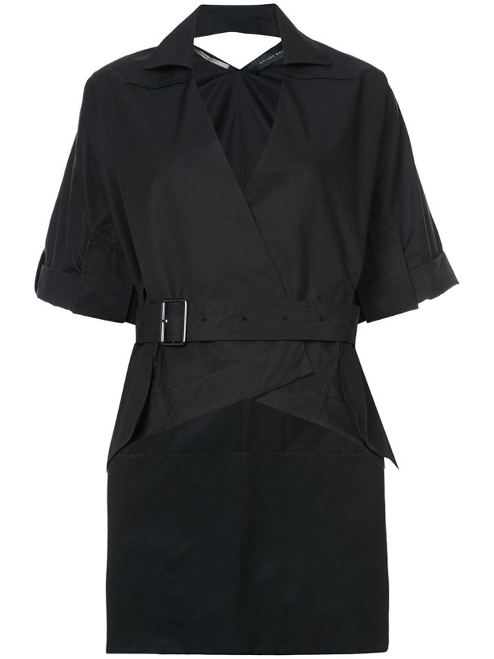 Roland Mouret Belted Geometric Jacket - Black