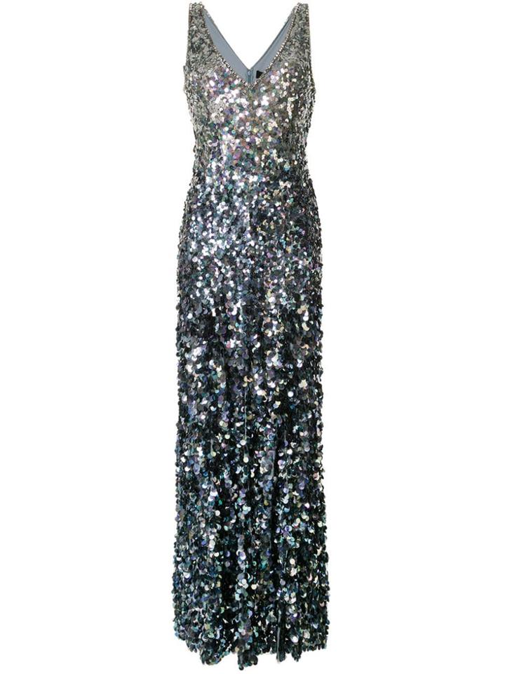 Jenny Packham Gradient Sequin Dress - Blue