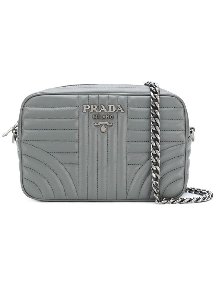 Prada Diagramme Crossbody Bag - Grey