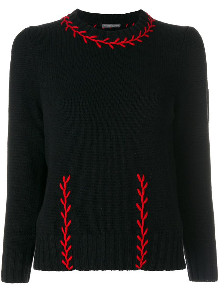 Alexander Mcqueen Stitched Jumper - Black