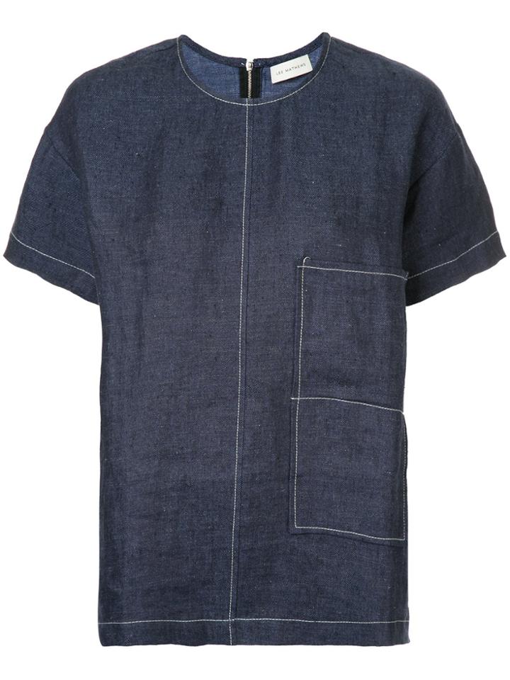 Lee Mathews Tyler Denim Tee - Blue