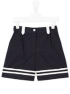 Dolce & Gabbana Kids Striped Trim Shorts, Boy's, Size: 10 Yrs, Blue