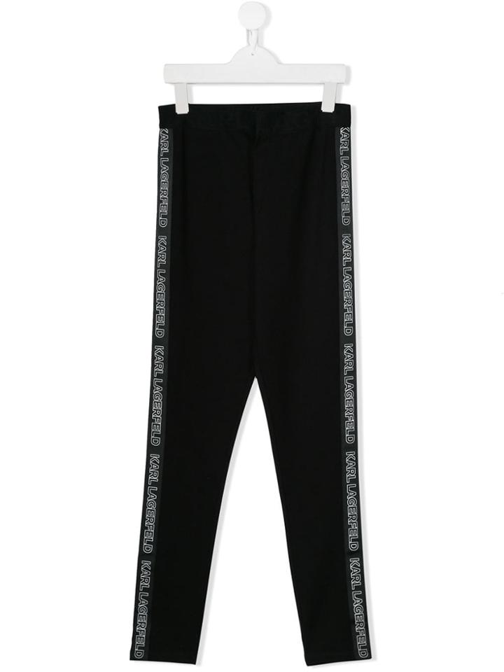 Karl Lagerfeld Kids Teen Dropped Crotch Leggings - Black