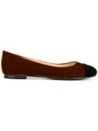 Anna Baiguera Panelled Ballerina Shoes - Yellow & Orange