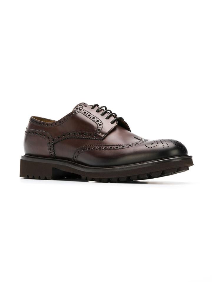 Doucal's Detailed Brogues - Brown