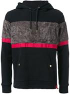 Education From Youngmachines Textured Stripe Hoodie, Men's, Size: 3, Black, Cotton