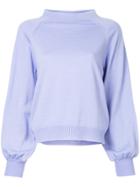 Aula Stand Up Collar Top - Pink & Purple