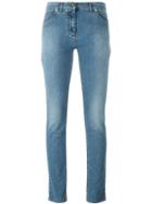 Versace Embroidered Pocket Medusa Jeans, Women's, Size: 28, Blue, Cotton/spandex/elastane