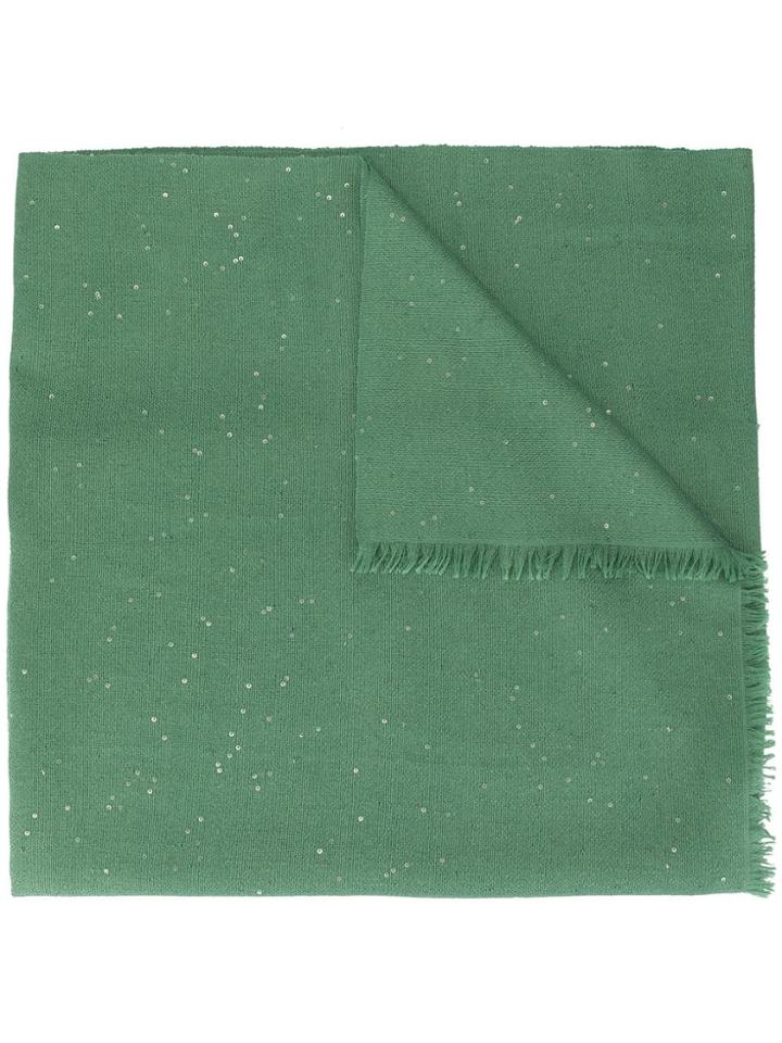 Brunello Cucinelli Sequin-embellished Scarf - Green