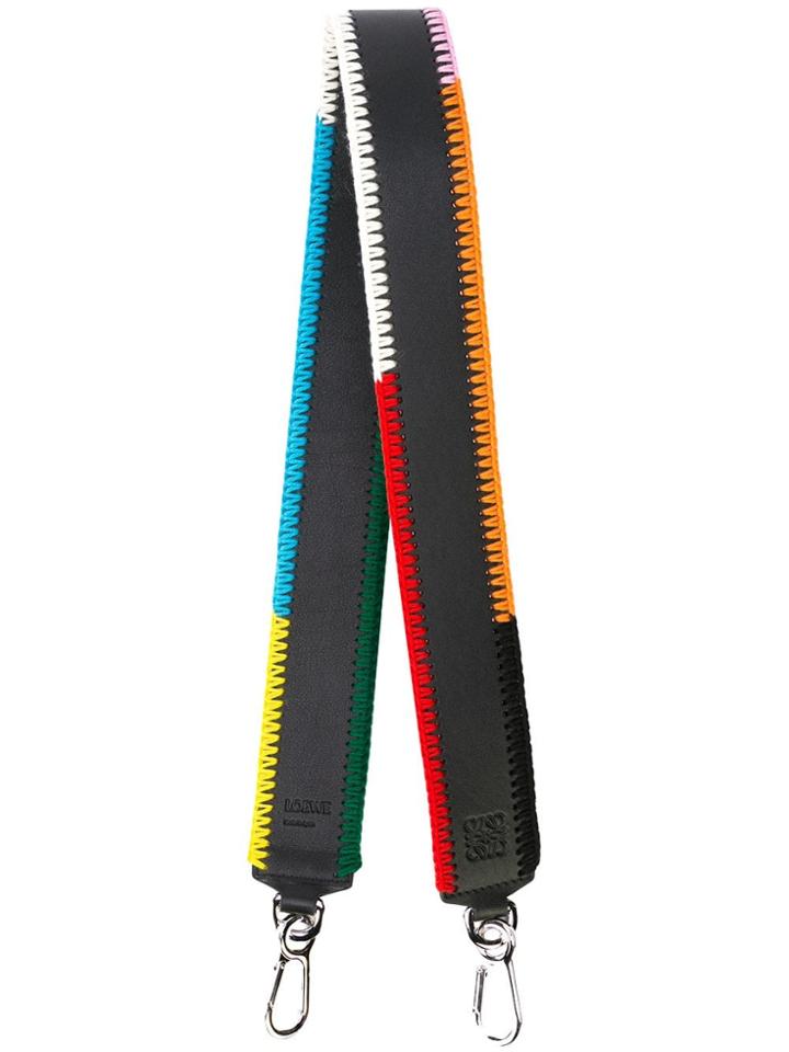 Loewe Stitch Detail Bag Strap - Black