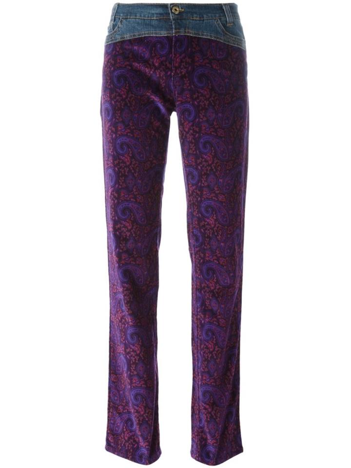 Dolce & Gabbana Vintage Denim Paisley Print Trousers