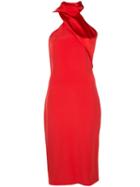 Cushnie Halter Neck Midi Dress - Red