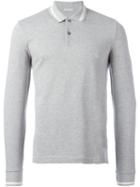 Moncler Long Sleeve Polo Shirt, Men's, Size: Xl, Grey, Cotton