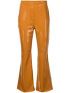 Ellery Outlaw Flared Cropped Trousers - Brown