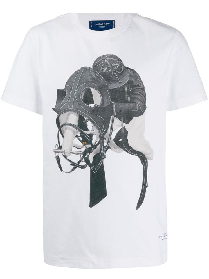 G-star Raw Research Horse Jockey Print T-shirt - White