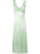 Wandering Ruffle-trimmed Midi Dress - Green