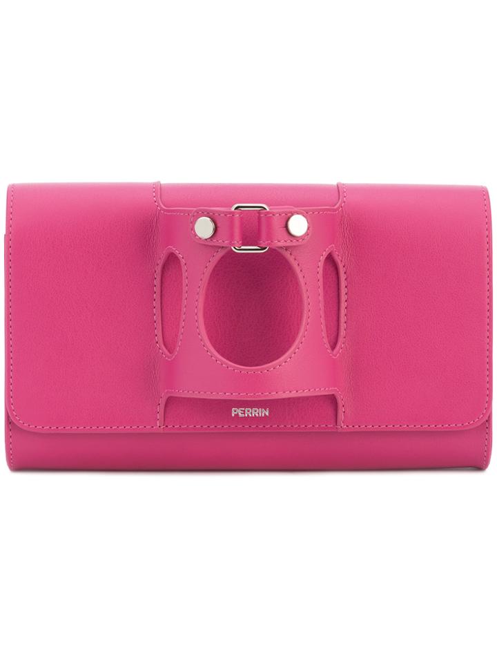 Perrin Paris Glove Clutch Bag - Pink & Purple