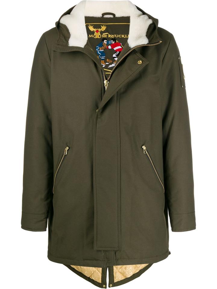 Moose Knuckles Fur Hood Trim Parka - Green