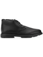 Hogan Lace-up Lined Boots - Black