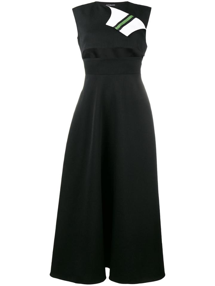 Calvin Klein 205w39nyc Marching Band Sleeveless Midi Dress - Black
