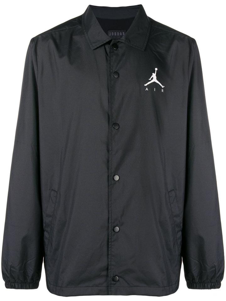 Nike Logo Print Shirt Jacket - Black