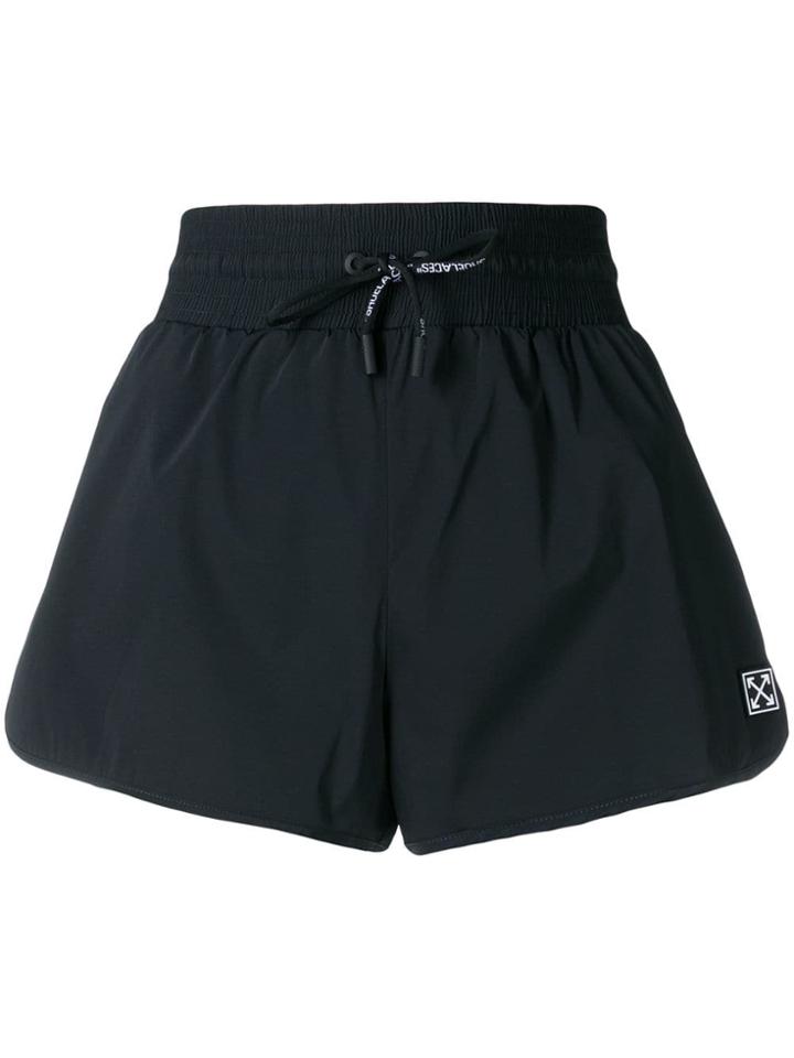 Off-white Drawstring Track Shorts - Black