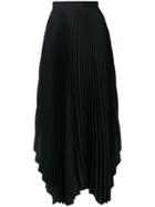 Pringle Of Scotland Pleated Asymmetric Skirt - Black