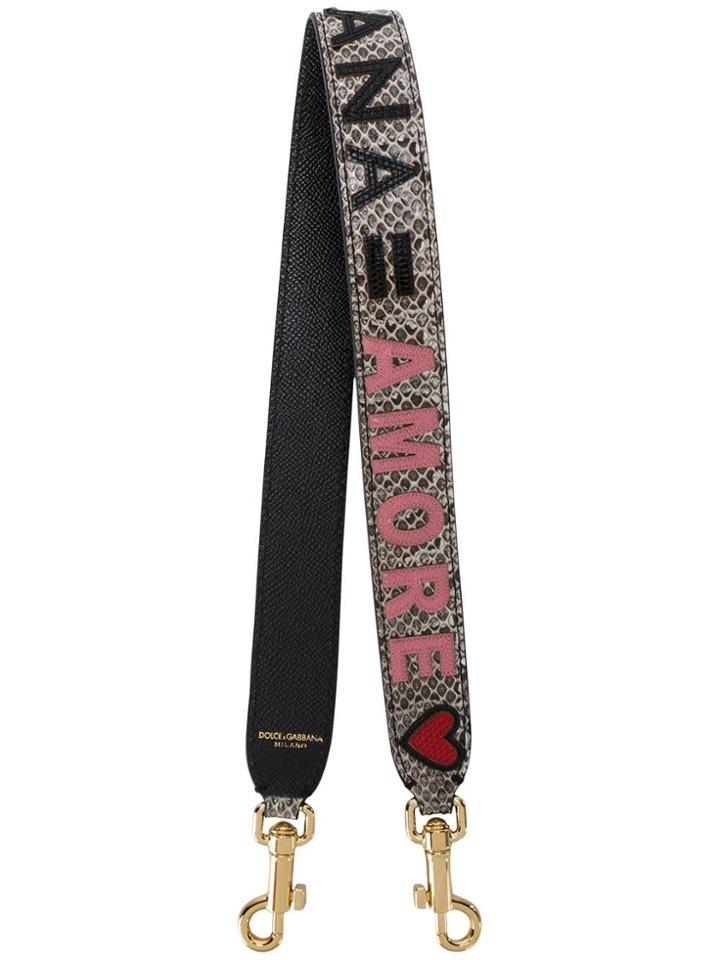 Dolce & Gabbana Amore Appliqué Bag Strap - Black
