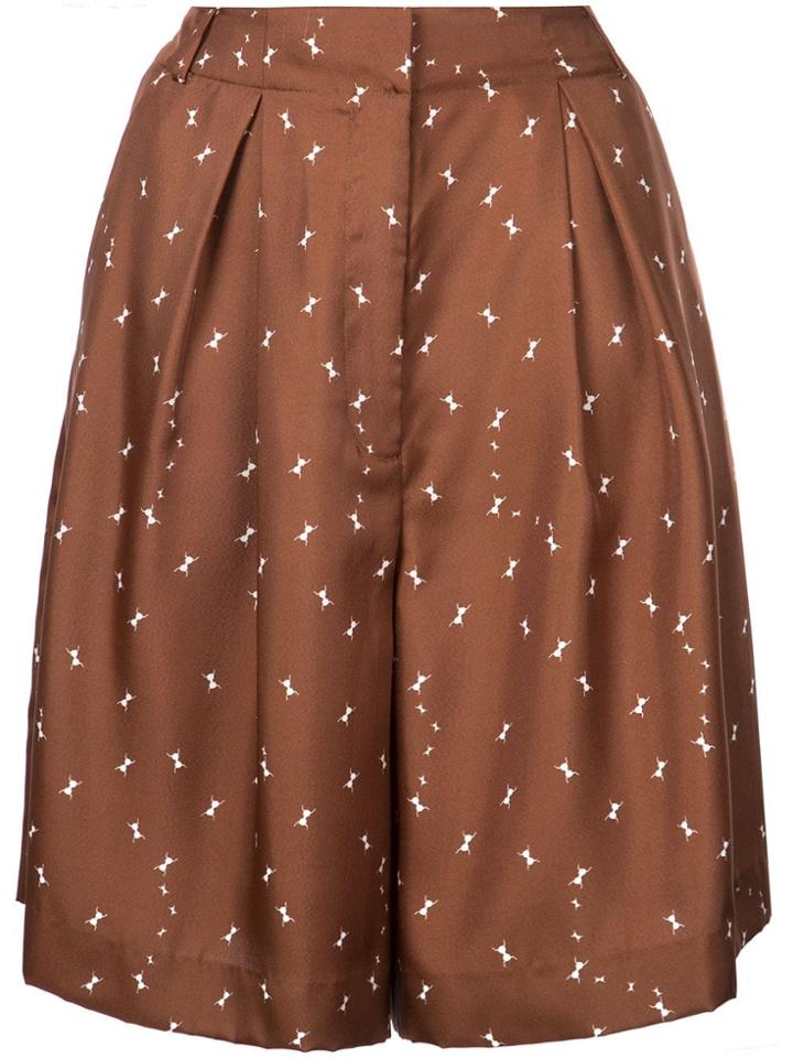Tibi Ant Polka Dot Shorts - Brown