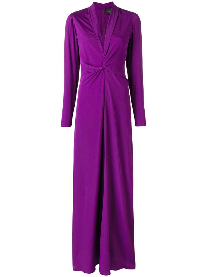 Erika Cavallini Twist-front Gown - Pink & Purple