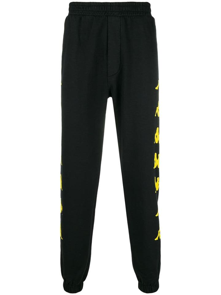 Paura Side Logo Band Track Pants - Black