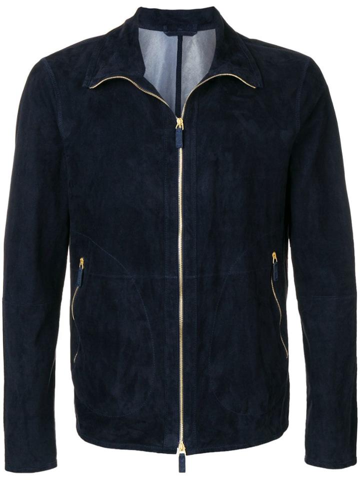 Giorgio Armani Suede Sports Jacket - Blue