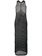 Bordelle Maxi Mesh Dress - Black