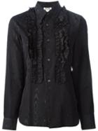 Comme Des Garçons Vintage Ruffled Shirt, Women's, Size: Medium, Black