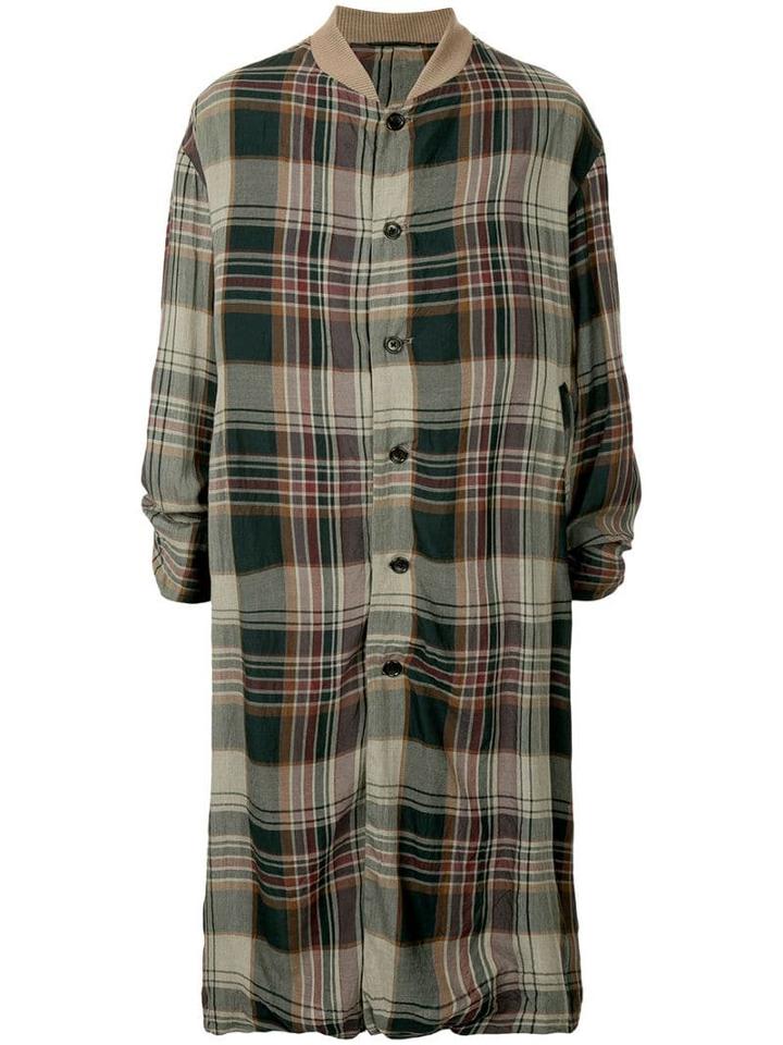 Yohji Yamamoto Pre-owned Plaid Duster Coat - Multicolour