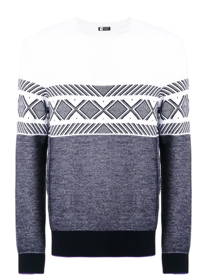 Ermenegildo Zegna Intarsia Knit Sweater - White