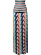 Laneus Long Knit Skirt - Blue