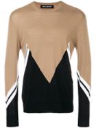 Neil Barrett Zig-zag Sweater - Nude & Neutrals