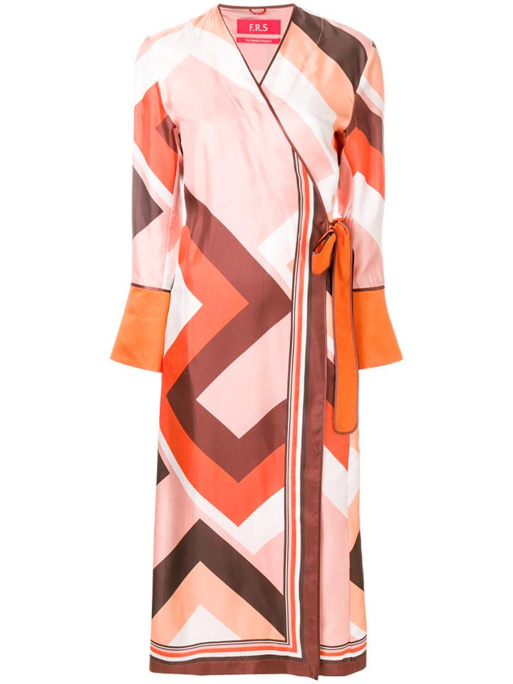 F.r.s For Restless Sleepers Printed Wrap Dress - Multicolour