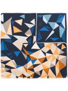 Cartier Vintage Geometric Triangle Scarf - Blue