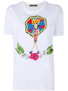 Dolce & Gabbana Sunbathing Lady Embroidered Short Sleeve T-shirt
