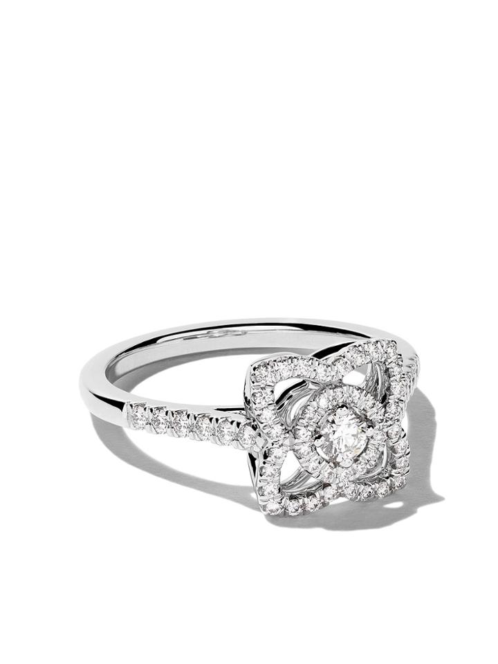 De Beers 18kt White Gold Enchanted Lotus Diamond Ring - Unavailable