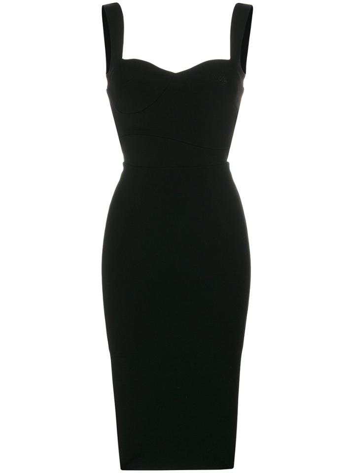 Victoria Beckham Sweetheart Neck Fitted Dress - Black