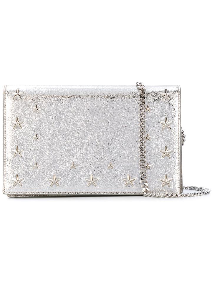 Jimmy Choo - Star Studded Crossbody Bag - Women - Leather - One Size, Grey, Leather