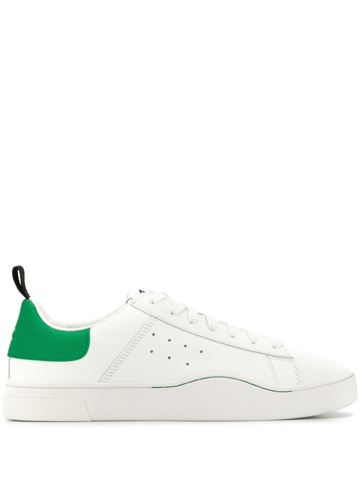 Diesel Contrast Heel Low-top Sneakers - White