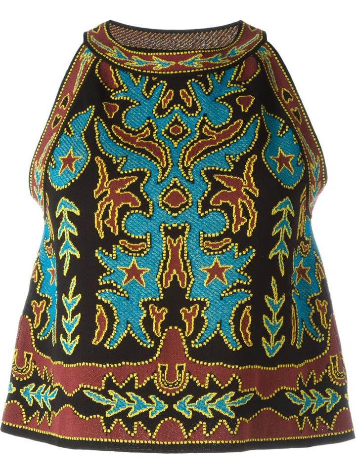M Missoni Sleeveless Intarsia Top